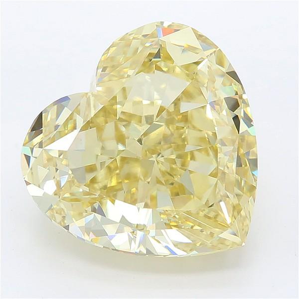 11.08 Ct. Fancy Intense Yellow Heart Lab Grown Diamond