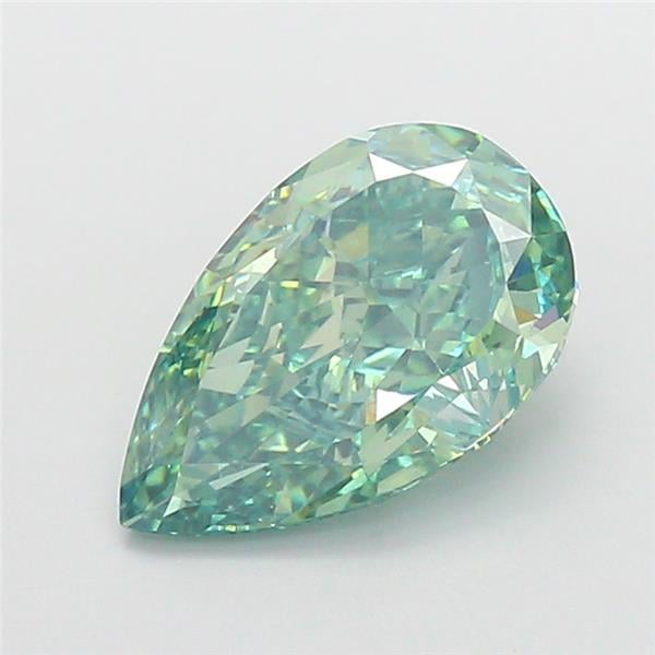 4.00 Ct. Fancy Vivid Green Pear Lab Grown Diamond