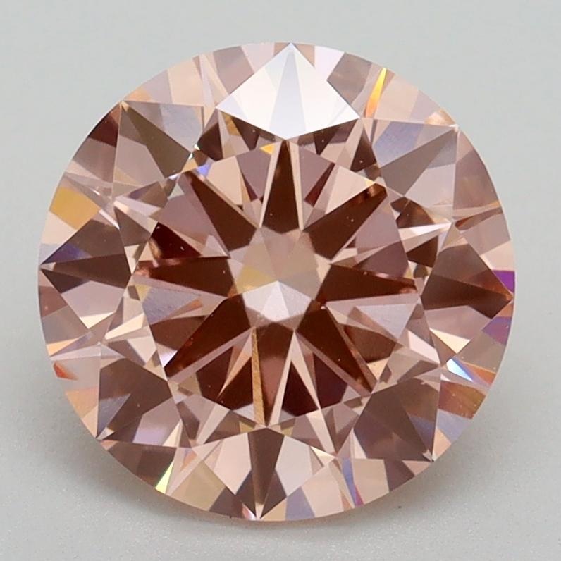 2.70 Ct. Fancy Intense Pink Round Lab Grown Diamond