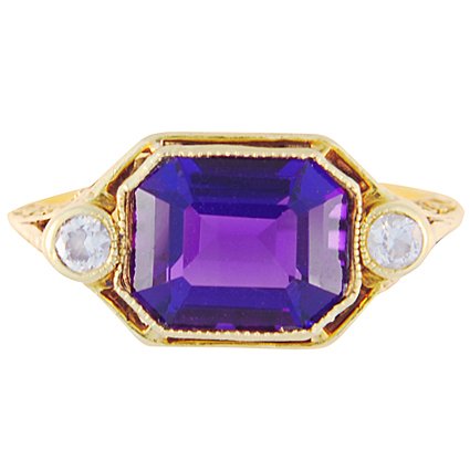 Art Deco Amethyst Vintage Ring