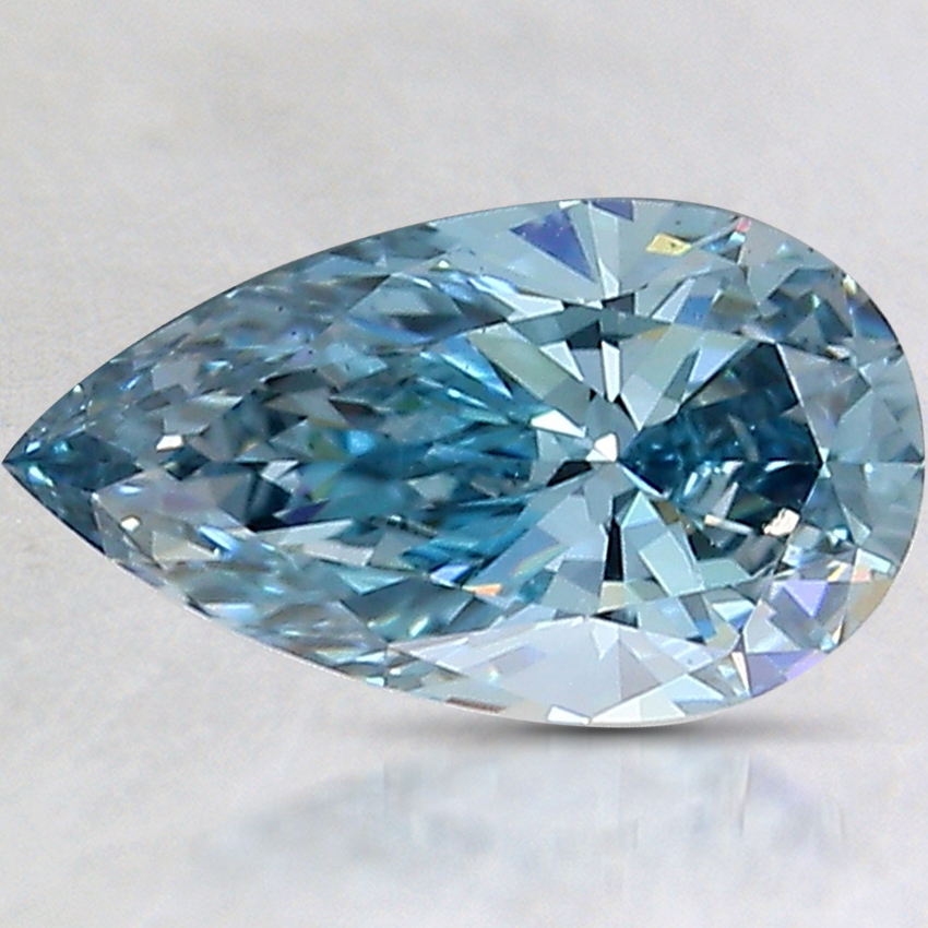 1.05 Ct. Fancy Vivid Blue Pear Lab Created Diamond