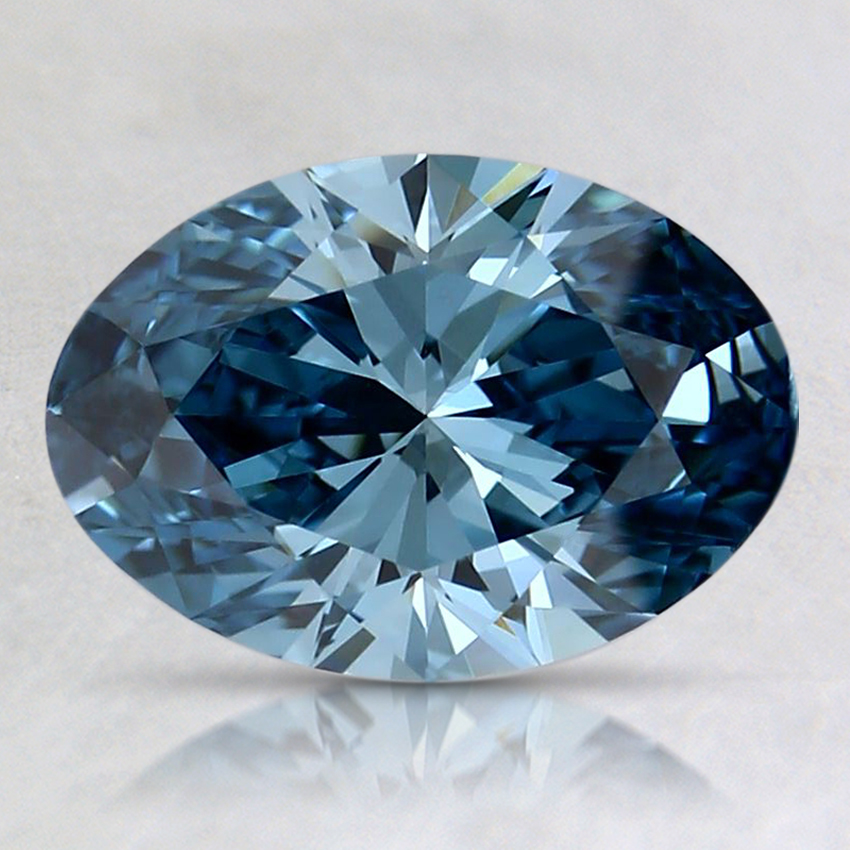 1.18 Ct. Fancy Intense Blue Oval Lab Created Diamond