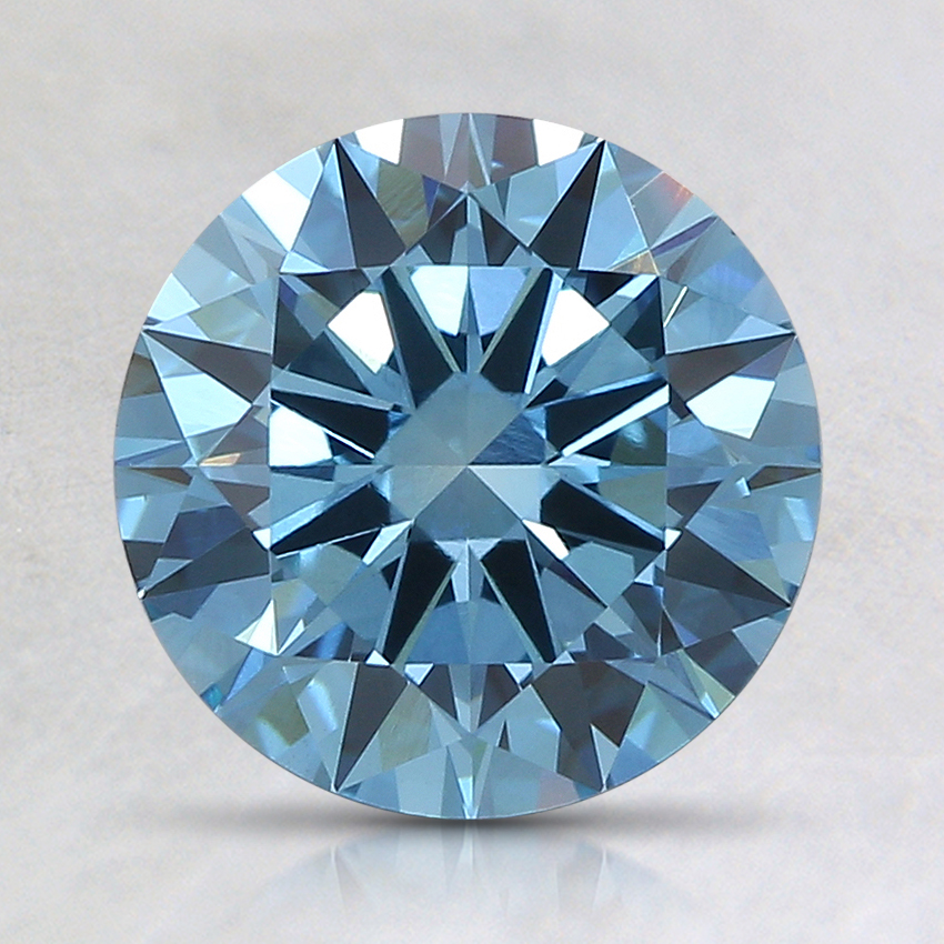 1.61 Ct. Fancy Intense Blue Round Lab Grown Diamond