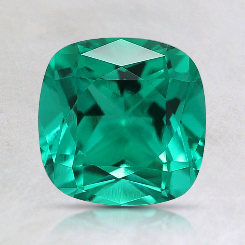 7mm Cushion Lab Created Emerald