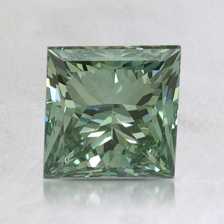 1.5 Ct. Fancy Vivid Pacific Green Princess Lab Grown Diamond