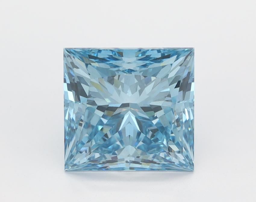 2.29 Ct. Fancy Vivid Blue Princess Lab Grown Diamond