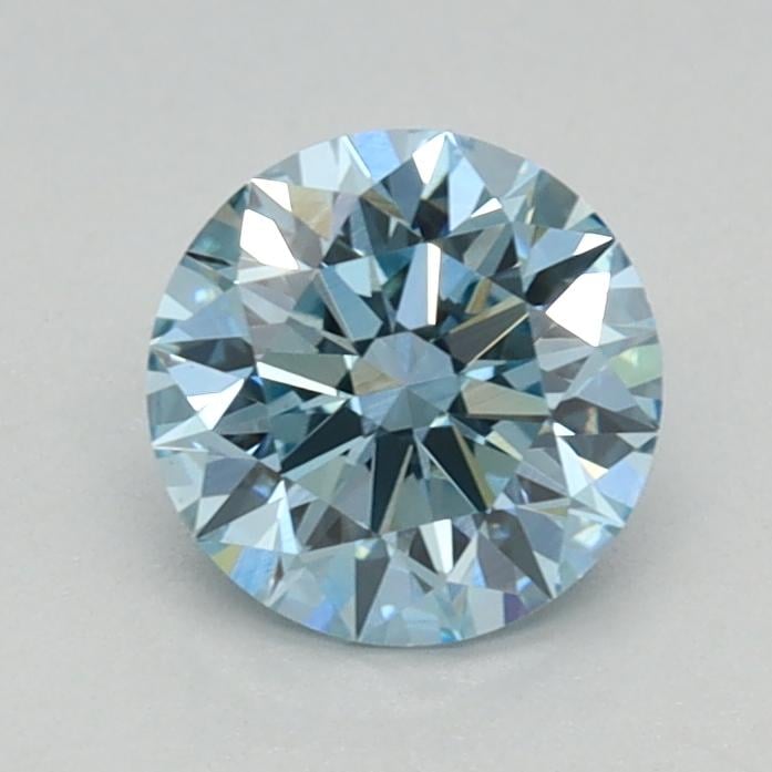 0.66 Ct. Fancy Vivid Blue Round Lab Grown Diamond