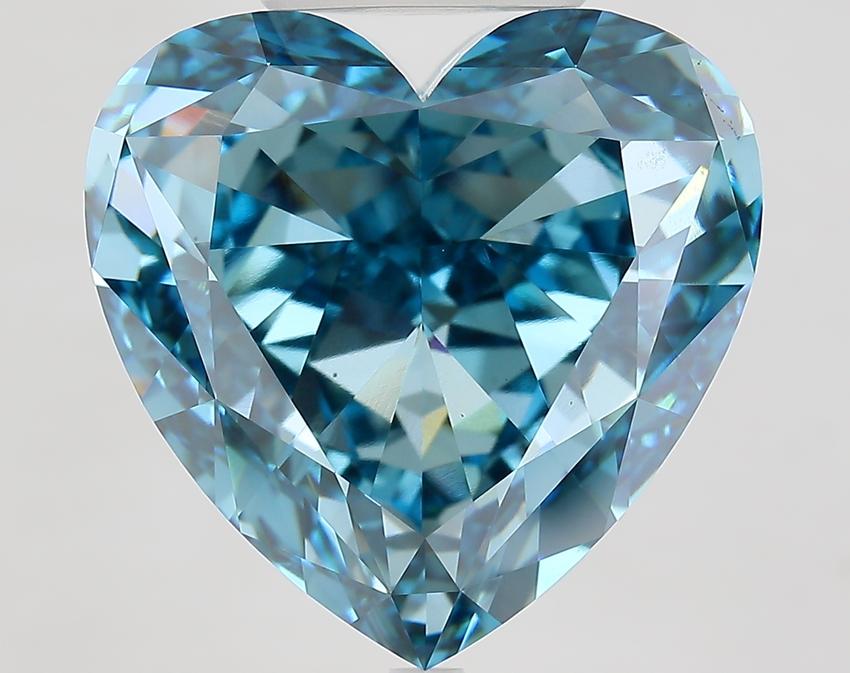 18.35 Ct. Fancy Vivid Blue Heart Lab Grown Diamond