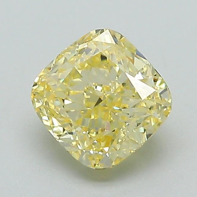 1.19 Ct. Fancy Intense Yellow Cushion Lab Grown Diamond