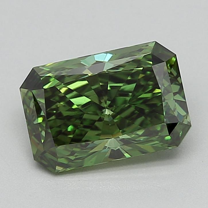 1.51 Ct. Fancy Vivid  Green Radiant Lab Grown Diamond