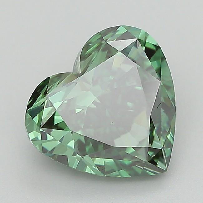 2.44 Ct. Fancy Vivid  Green Heart Lab Grown Diamond