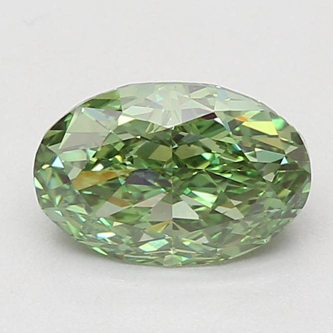 2.11 Ct. Fancy Vivid Green Oval Lab Grown Diamond