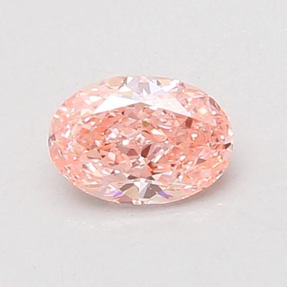 0.59 Ct. Fancy Vivid Pink Oval Lab Grown Diamond
