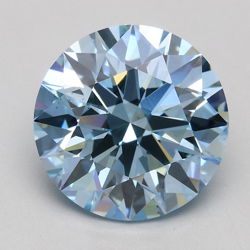 2.04 Ct. Fancy Blue Round Lab Grown Diamond