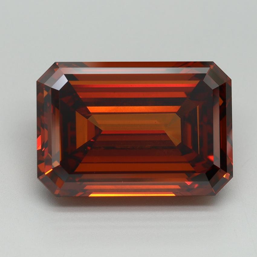 11.52 Ct. Fancy Vivid Orange Emerald Lab Grown Diamond