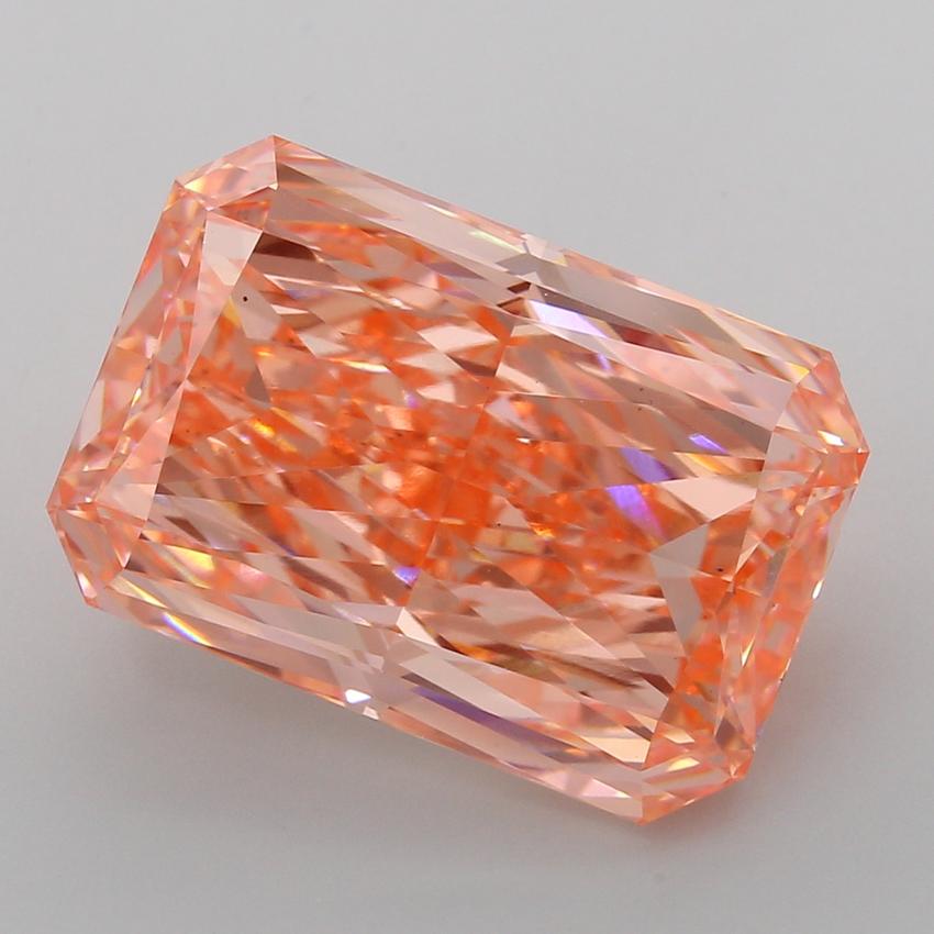13.60 Ct. Fancy Vivid Pink Radiant Lab Grown Diamond