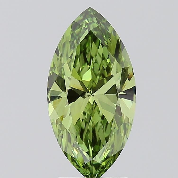 2.00 Ct. Fancy Vivid Green Marquise Lab Grown Diamond