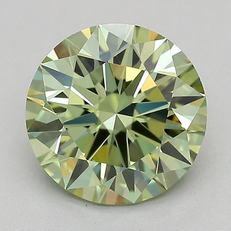 1.03 Ct. Fancy Vivid  Green Round Lab Grown Diamond