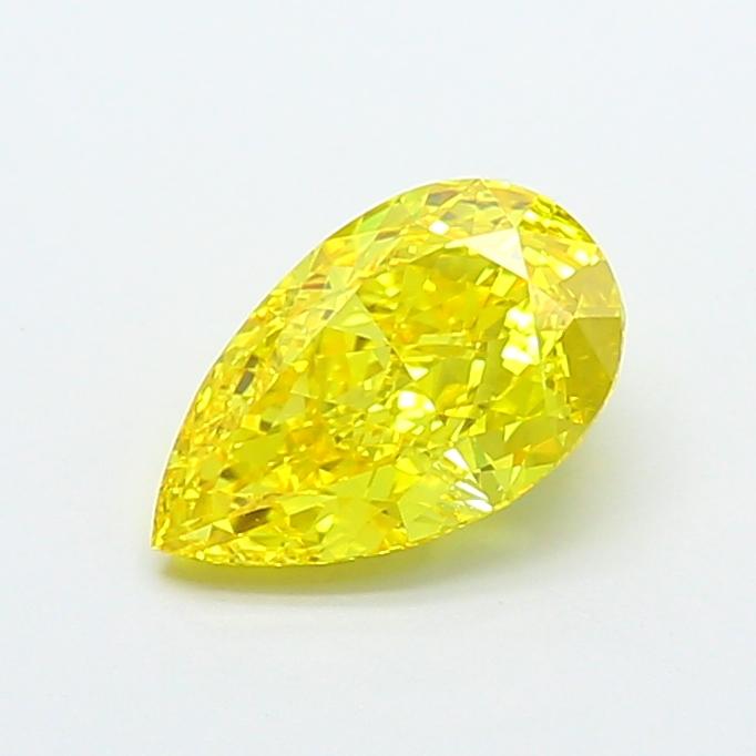 2.20 Ct. Fancy Vivid Yellow Pear Lab Grown Diamond