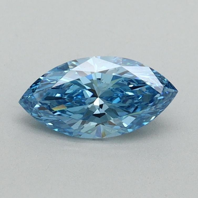 0.54 Ct. Fancy Vivid Blue Marquise Lab Grown Diamond