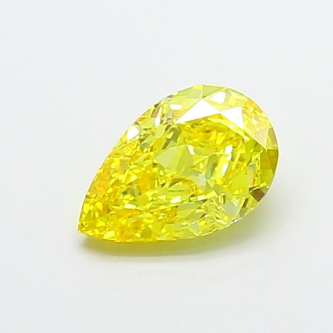 1.38 Ct. Fancy Vivid  Yellow Pear Lab Grown Diamond