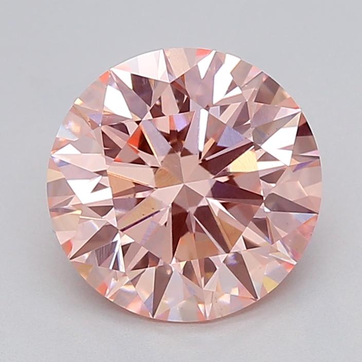 3.05 Ct. Fancy Vivid  Pink Round Lab Grown Diamond
