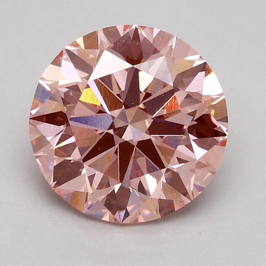 1.72 Ct. Fancy Intense Pink Round Lab Grown Diamond