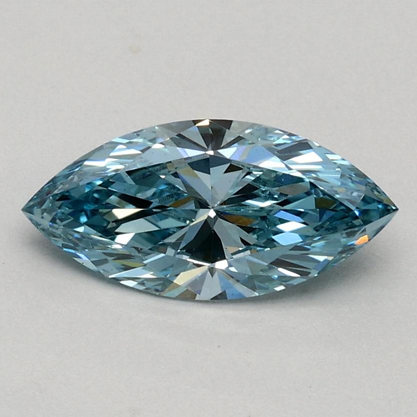 0.60 Ct. Fancy Vivid Blue Marquise Lab Grown Diamond