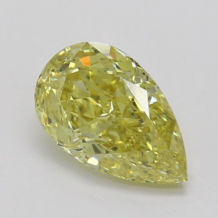 0.55 Ct. Fancy Intense Yellow Pear Diamond
