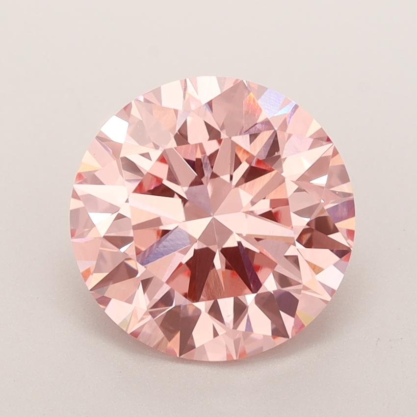3.15 Ct. Fancy Vivid Pink Round Lab Grown Diamond