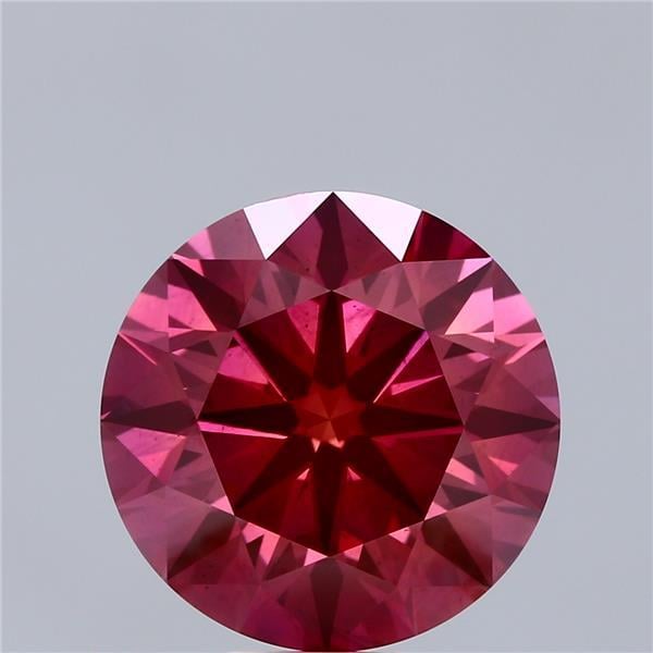 8.06 Ct. Fancy Vivid  Pink Round Lab Grown Diamond