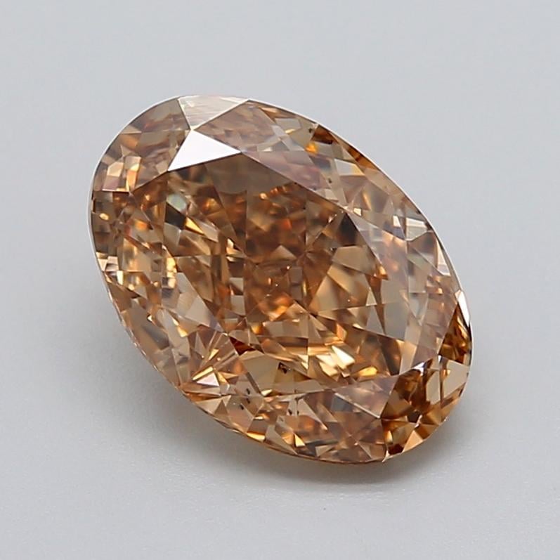 3.36 Ct. Light Yellowish Brown Oval Lab Grown Diamond