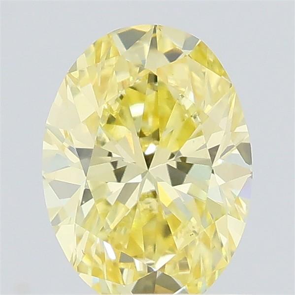 0.65 Ct. Fancy Yellow Oval Lab Grown Diamond