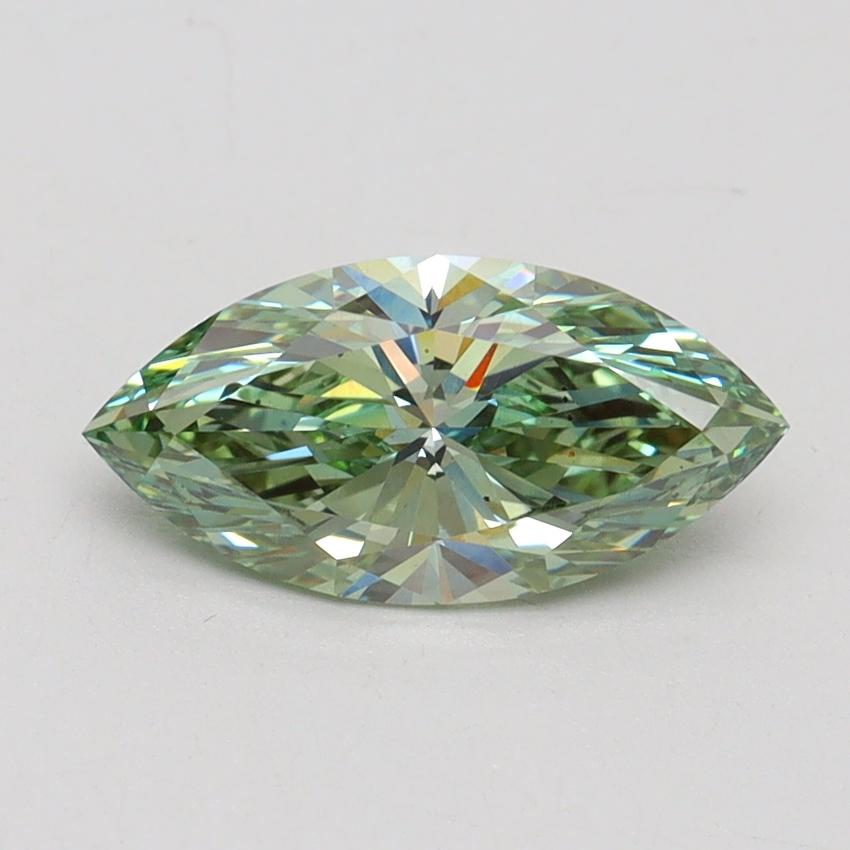 1.20 Ct. Fancy Vivid Green Marquise Lab Grown Diamond