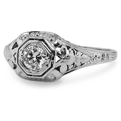 Art Nouveau Diamond Vintage Ring | Loux | Brilliant Earth