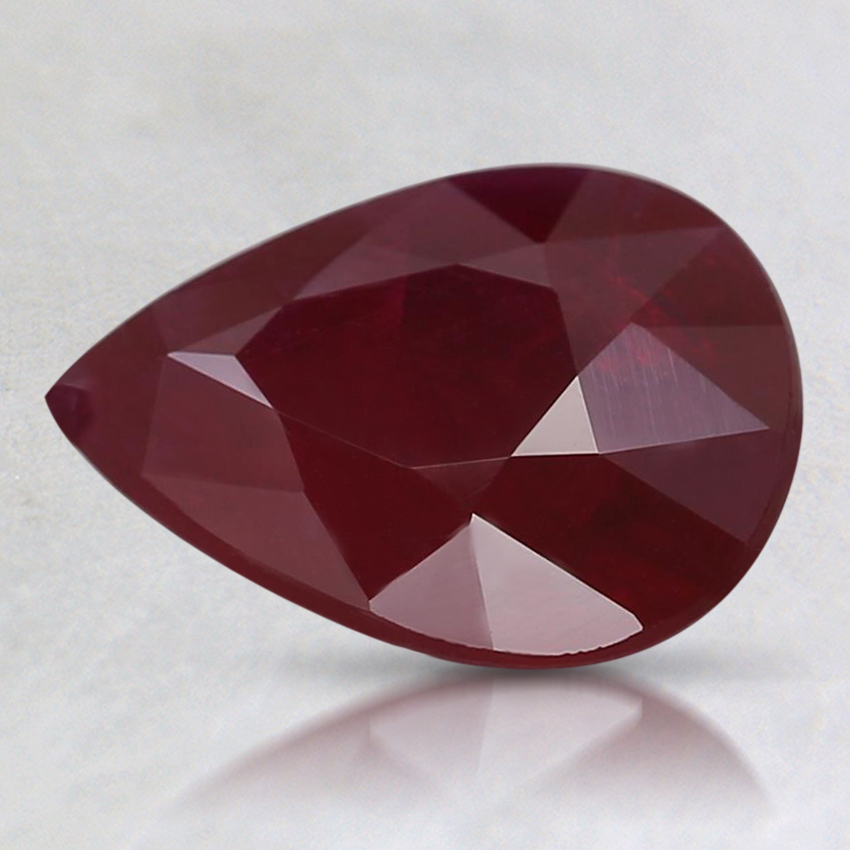 8.8x7mm Pear Greenland Ruby