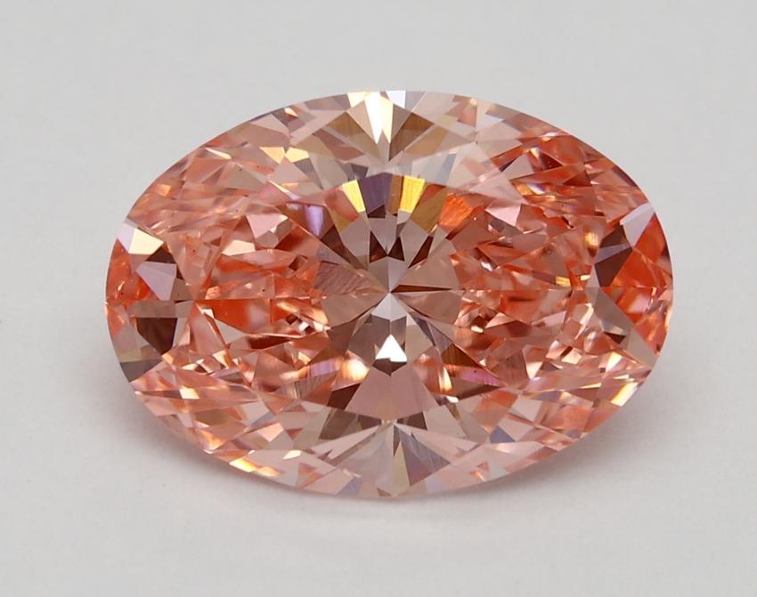 2.53 Ct. Fancy Vivid Pink Oval Lab Grown Diamond