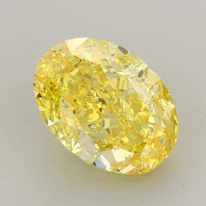 2.11 Ct. Fancy Vivid  Yellow Oval Lab Grown Diamond