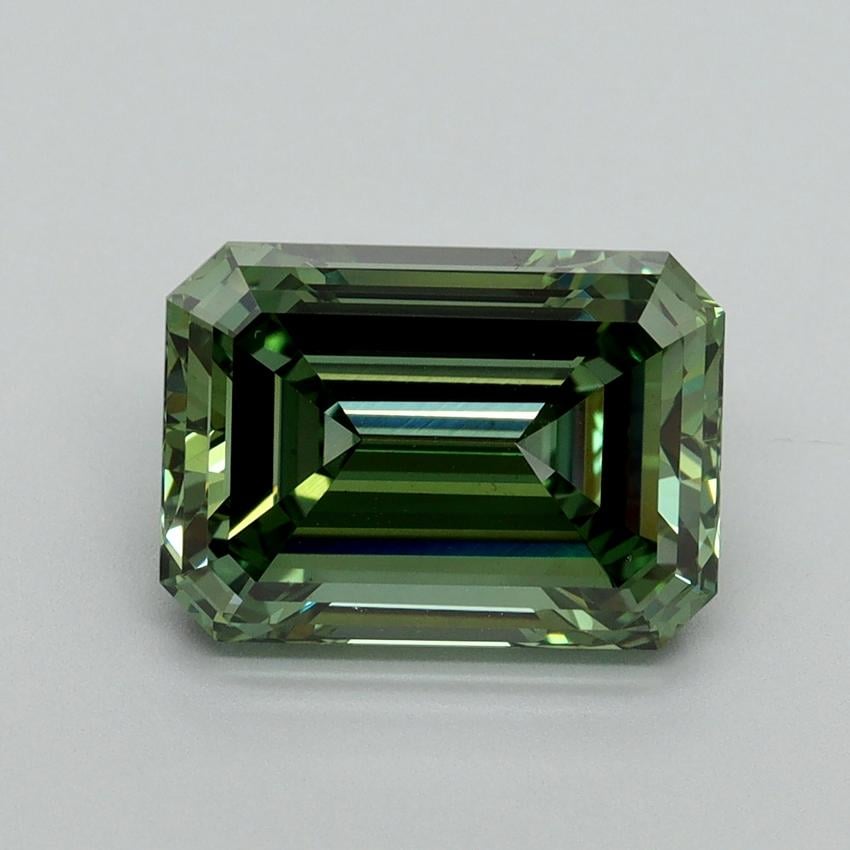 3.53 Ct. Fancy Vivid Green Emerald Lab Grown Diamond