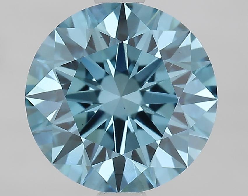 1.81 Ct. Fancy Vivid Blue Round Lab Grown Diamond