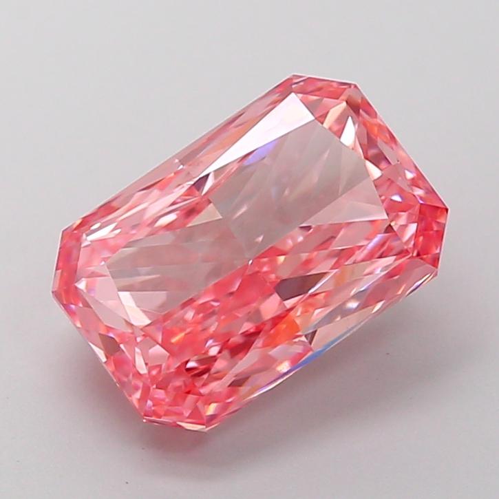 3.52 Ct. Fancy Vivid Pink Radiant Lab Grown Diamond