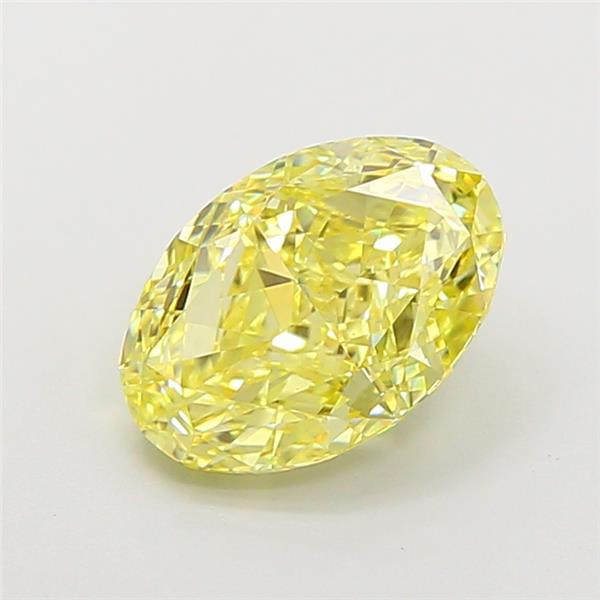 2.08 Ct. Fancy Intense Yellow Oval Lab Grown Diamond