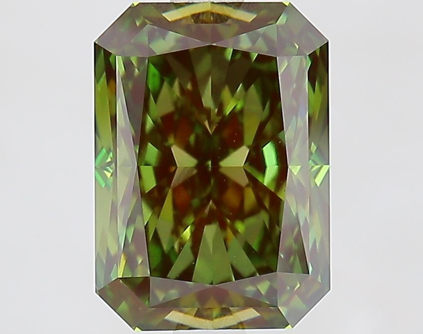 2.60 Ct. Fancy Vivid Green Radiant Lab Grown Diamond