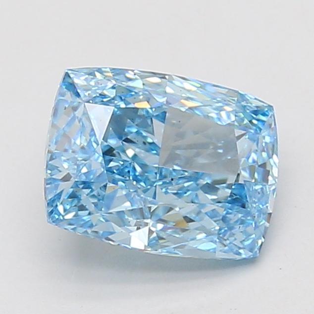 2.02 Ct. Fancy Vivid Blue Cushion Lab Grown Diamond