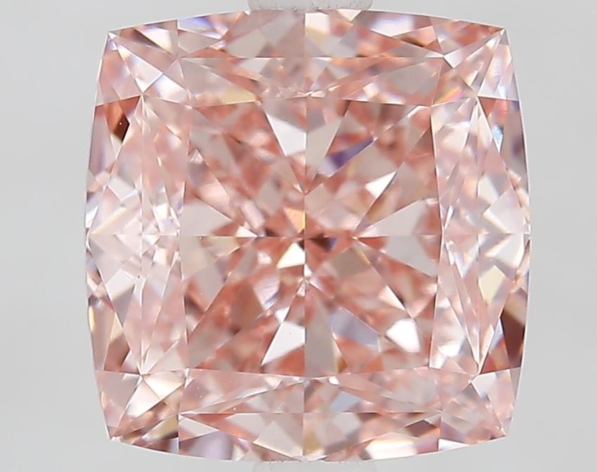 3.10 Ct. Fancy Vivid Pink Cushion Lab Grown Diamond