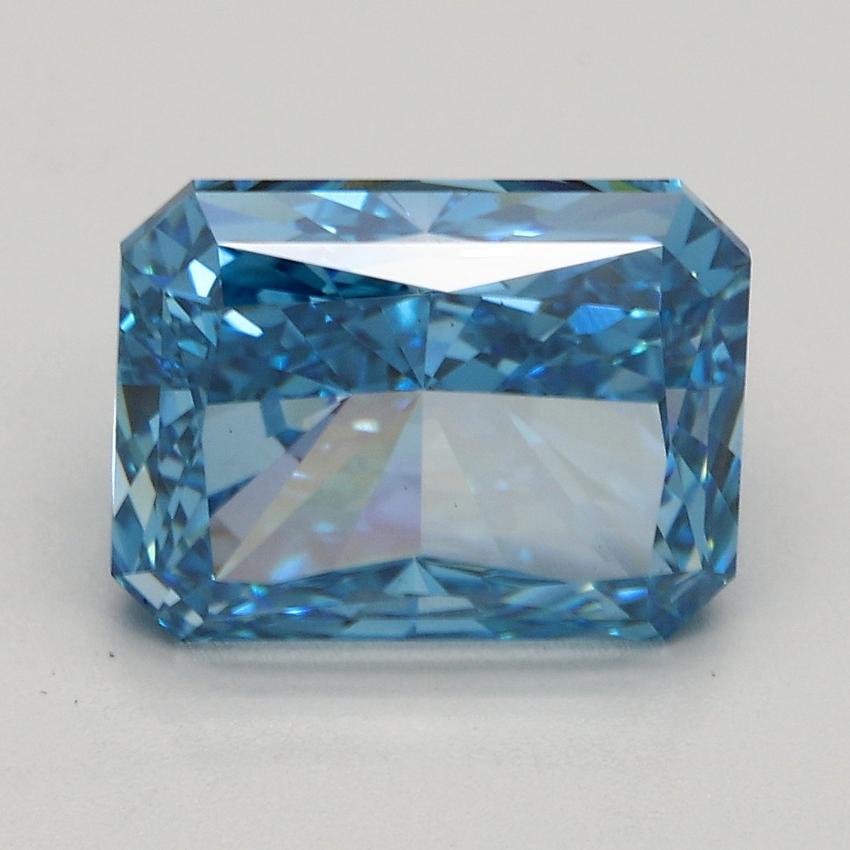 3.01 Ct. Fancy Vivid Blue Radiant Lab Grown Diamond