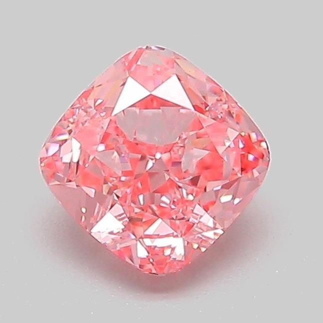 1.10 Ct. Fancy Vivid Pink Cushion Lab Grown Diamond