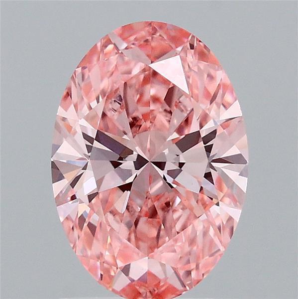 1.55 Ct. Fancy Vivid  Pink Oval Lab Grown Diamond