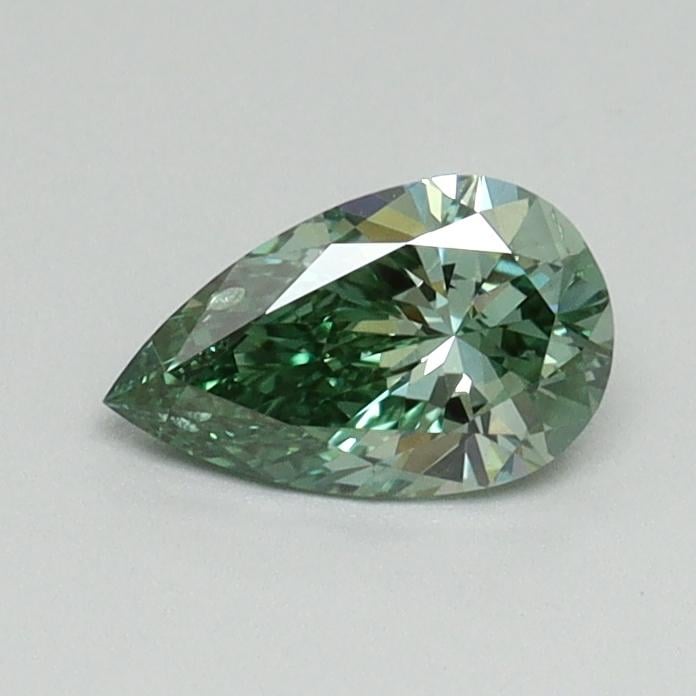 0.43 Ct. Fancy Vivid Pacific Green Pear Lab Grown Diamond