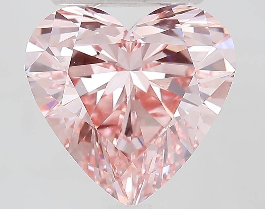 4.09 Ct. Fancy Vivid Pink Heart Lab Grown Diamond